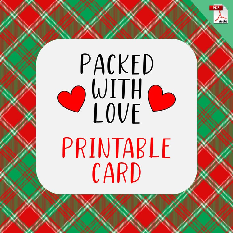 Packed with Love Printable Card (Free PDF Download)