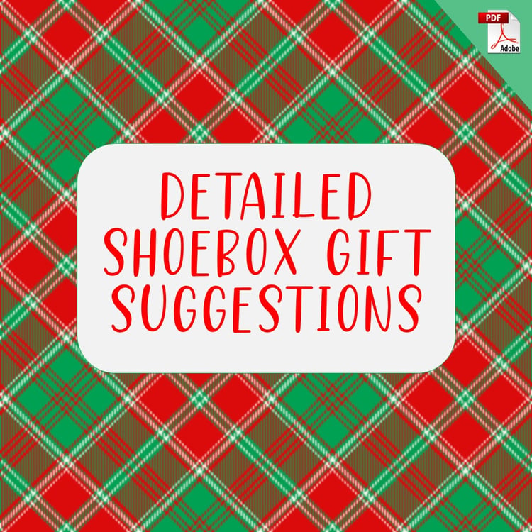 Detailed Shoebox Gift Suggestions (Free PDF Download)