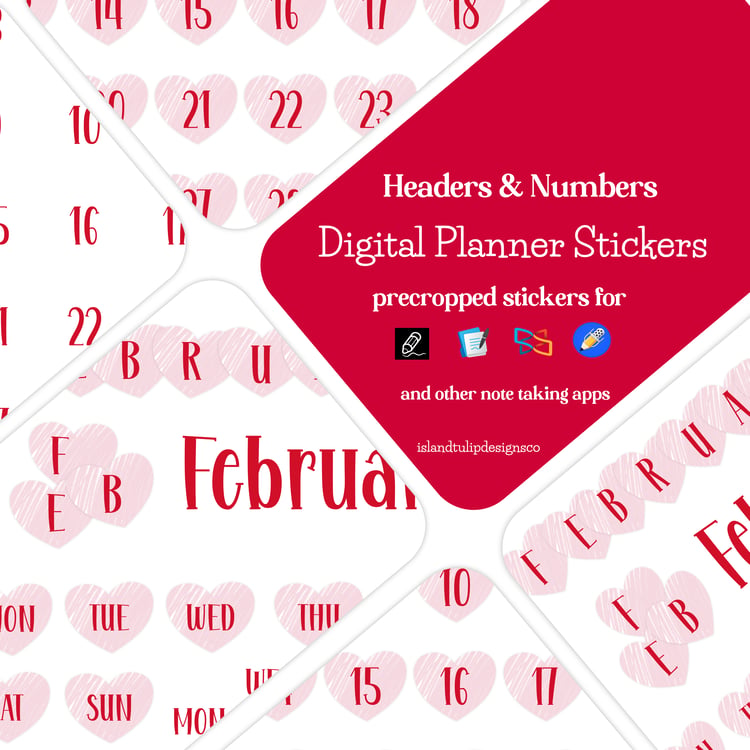 Island Tulip Designs Co - Headers & Numbers