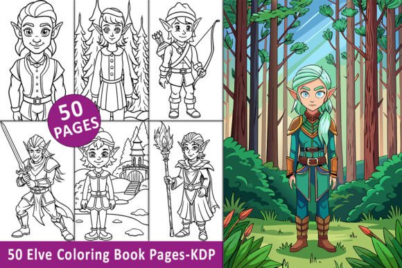 Mystical elf warrior standing in an enchanted forest with glowing runes Elven queen with long flowing hair wearing an intricate crown Magical woodland elf holding a glowing staff, surrounded by fireflies