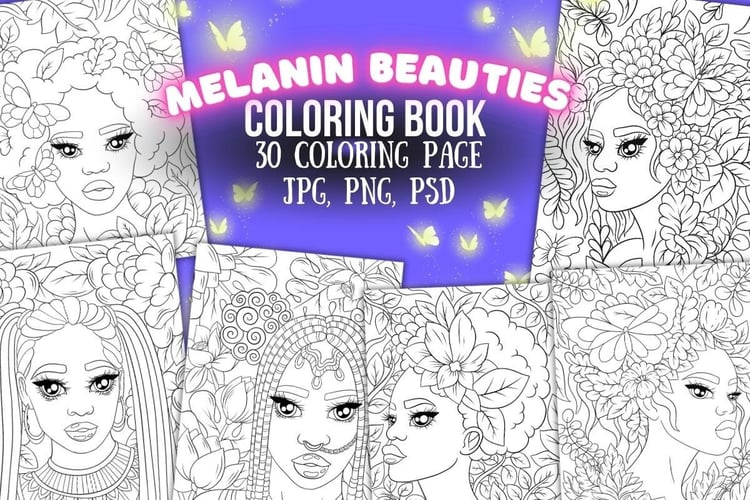 Beautiful African woman fairy surrounded by flowers and butterflies in a mystical forest Elegant African fairy flying through the woods with a butterfly on her hand African fairy with flowing hair, surrounded by a magical woodland scene