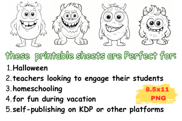 unny little monsters with big eyes and quirky smiles Cute, colorful monster character with funny features Whimsical monsters in playful poses, ready to be colored Bright and fun monster designs for coloring enthusiasts