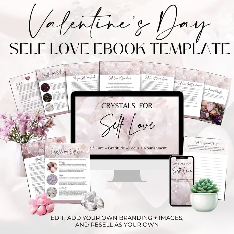 Crystals for Self Love Ebook Template
