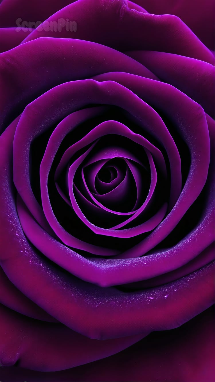 A macro close-up of a violet rose with delicate petals, creating an elegant and sophisticated wallpaper.