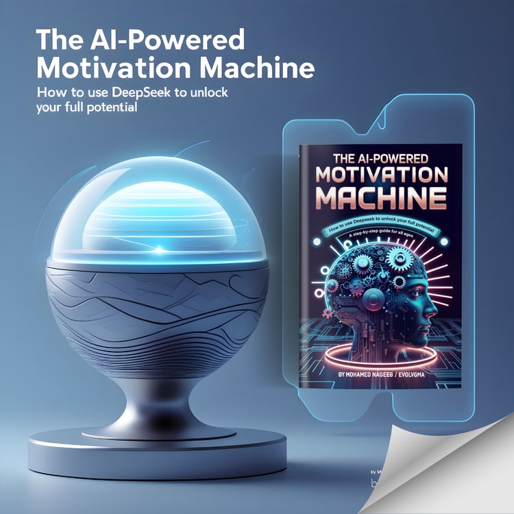 The AI-Powered Motivation Machine: How to Use DeepSeek to Unlock Your Full Potential. A Step-by-Step Guide for All Ages By Mohamed Nageeb / Evolvigma