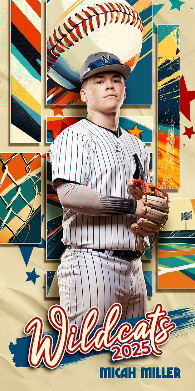 Painted Photoshop Template, Digital Background, Layered Design, Multi Sport, Retro, Team and School Photographers, Photo Day, Media Day, Sports Pics, Customizable