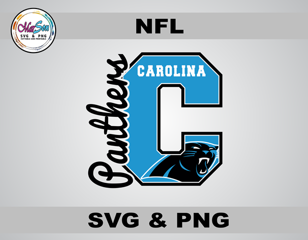 Carolina Panthers SVG and PNG digital design – NFL football team logo cut file for Cricut, Silhouette, sublimation, and DTF printing