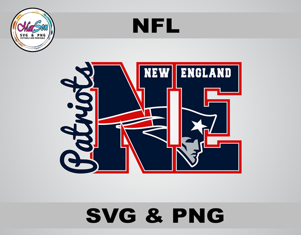 New England Patriots SVG and PNG digital design – NFL football team logo cut file for Cricut, Silhouette, sublimation, and DTF printing