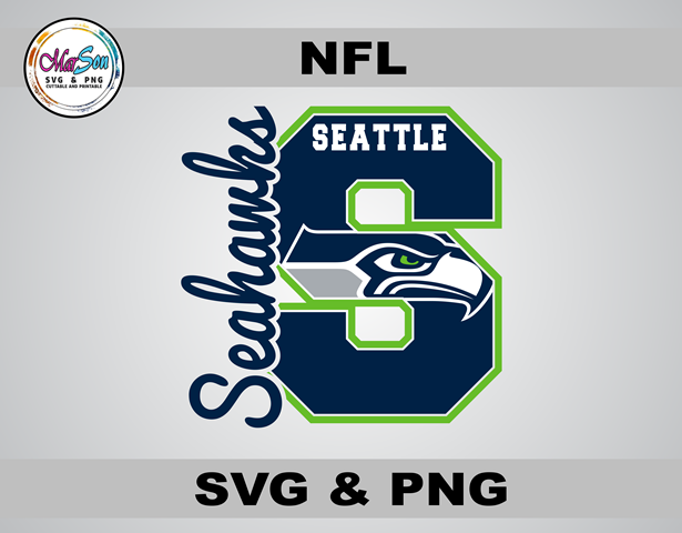 Seattle Seahawks SVG and PNG digital design – NFL football team logo cut file for Cricut, Silhouette, sublimation, and DTF printing