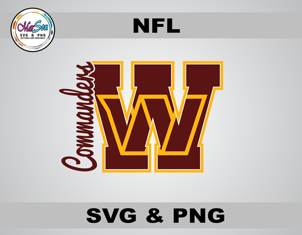 Washington Commanders SVG and PNG digital design – NFL football team logo cut file for Cricut, Silhouette, sublimation, and DTF printing