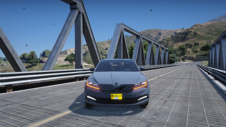 Skoda Superb SportLine 2023 For GTA5 GTA 5 GTAV GTA V