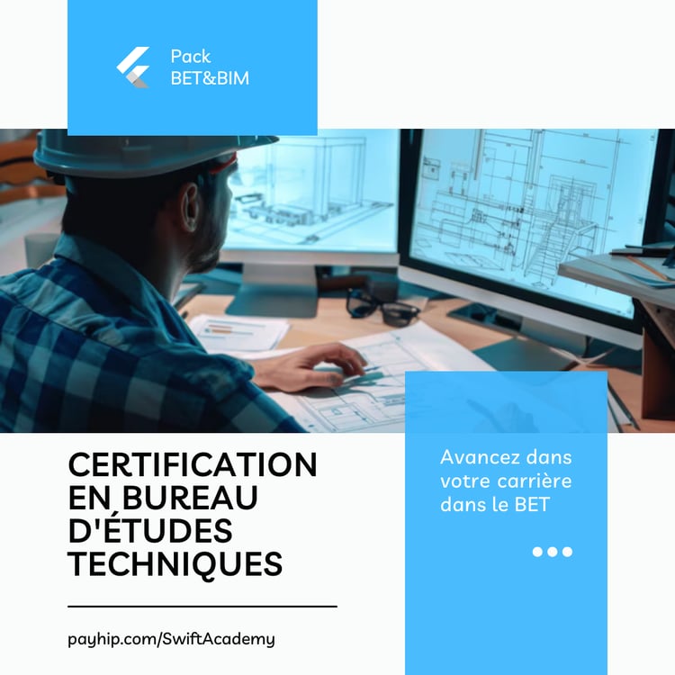 Pack BET&BIM® – Formation certifiée pour les ingénieurs bureaux d'études techniques, visant à approfondir les compétences en conception, modélisation et dimensionnement des structures en béton armé, avec obtention d'une certification reconnue