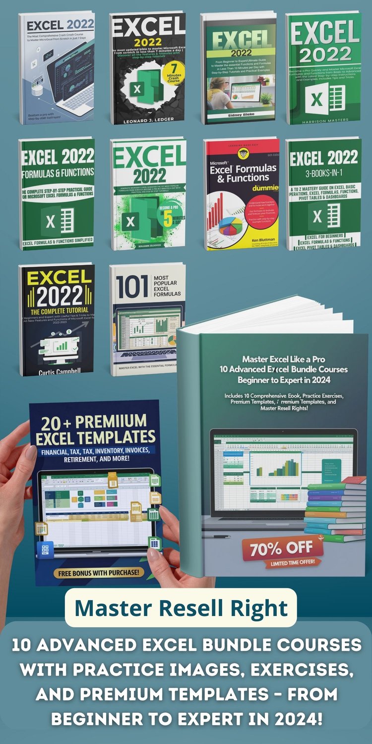 10 Advanced Excel Bundle Courses with Master Resell Rights and Premium Templates