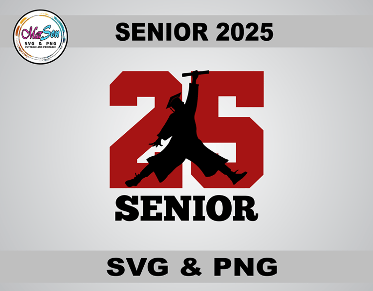 Class of 2025 SVG and PNG digital design, perfect for Cricut and Silhouette cutting machines, sublimation, and DIY graduation projects like custom t-shirts, mugs, and keepsakes