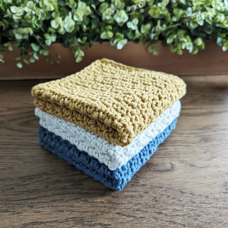 Modern Textured Dishcloth Crochet Pattern