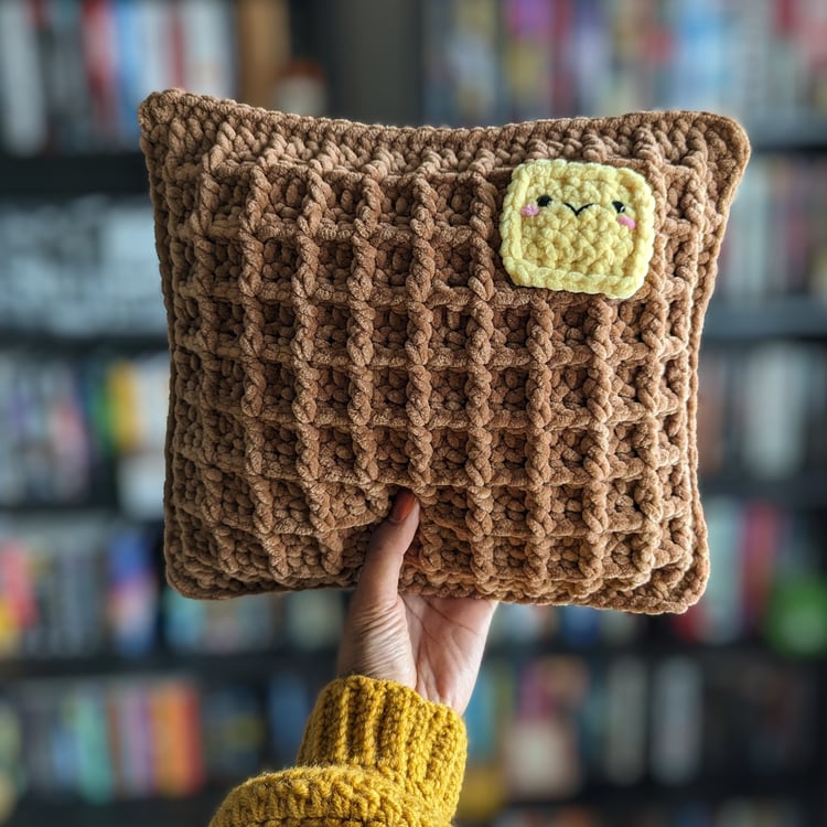 Waffle Pillow Crochet Pattern