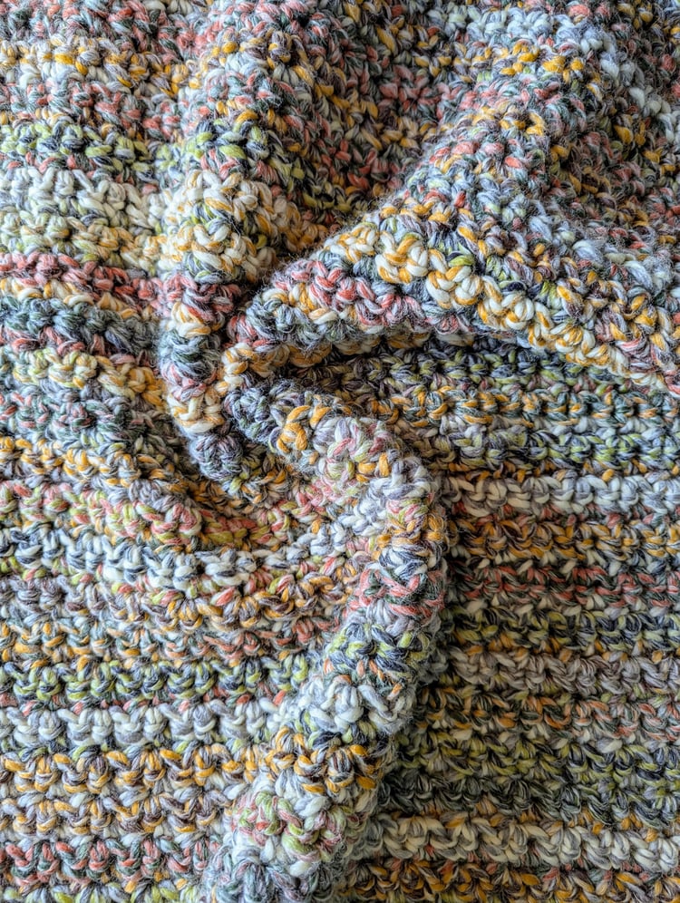Mountain Lodge Crochet Blanket Pattern close up