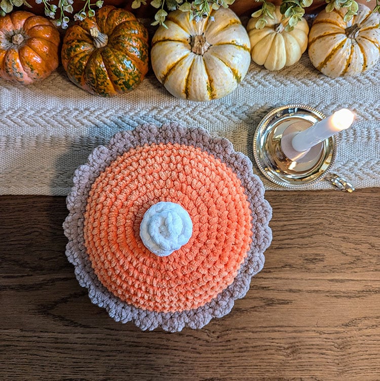 Pumpkin Pie Plush Crochet Pattern Pillow