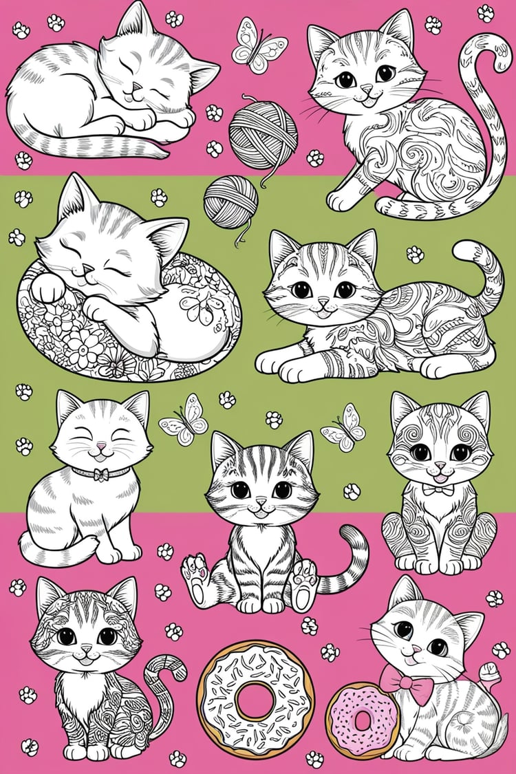 Free Cat Coloring Pages for Adults & Kids – Printable & Digital Download | Perfect for Amazon KDP