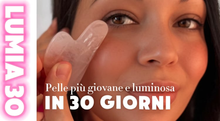 video corso, gua sha, pelle luminosa, meno rughe, giovane, trattamento naturale.