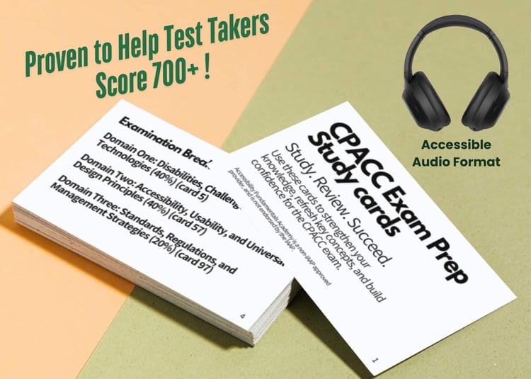 CPACC IAAP Study cards for diverse learners prepping for their exam