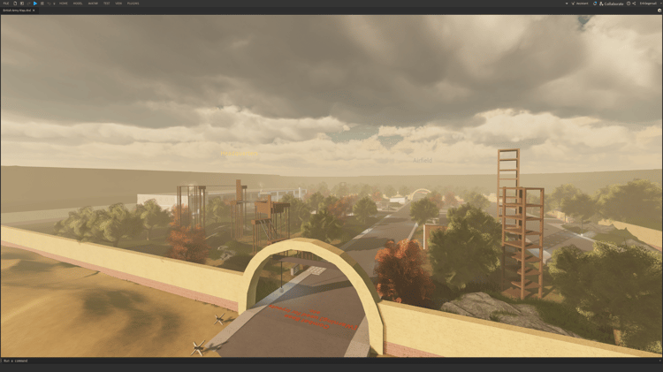 Expansive British Army training map for Roblox military games