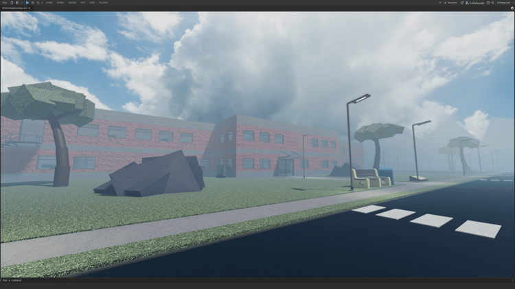 Roblox British Army training base with regimental buildings