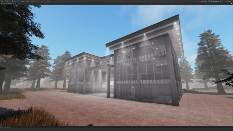 Parade deck for formations and drills in a Roblox army game