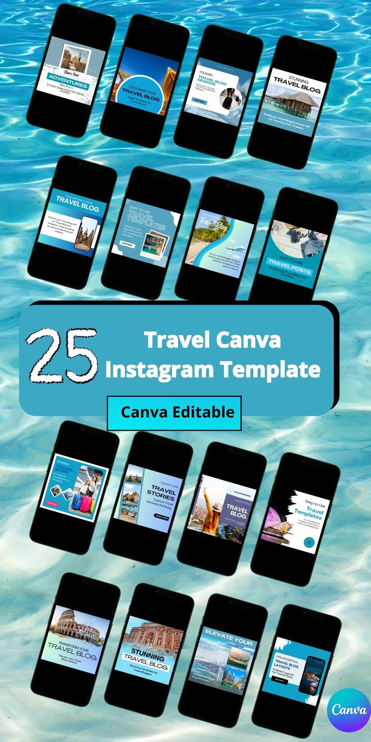 25 Editable Travel Canva Instagram Templates to Captivate Your Audience & Elevate Your Blog