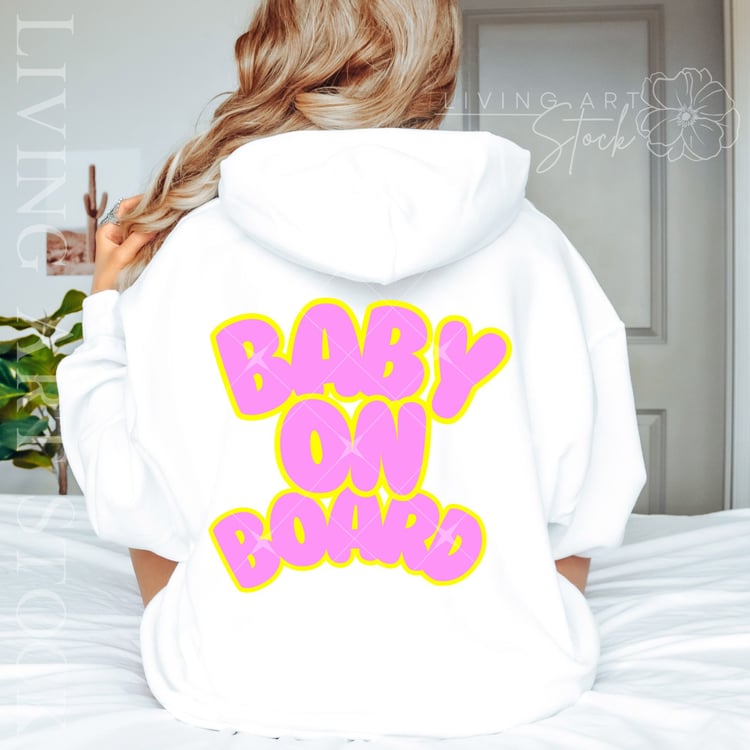 Baby on Board PNG transparent apparel sublimation design