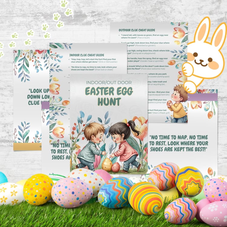 Easter Egg Hunt Clues & Instructions – 24-Page Printable PDF