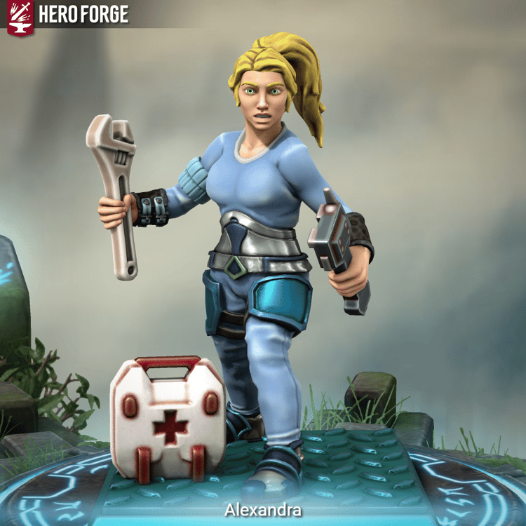 woman holding wrench