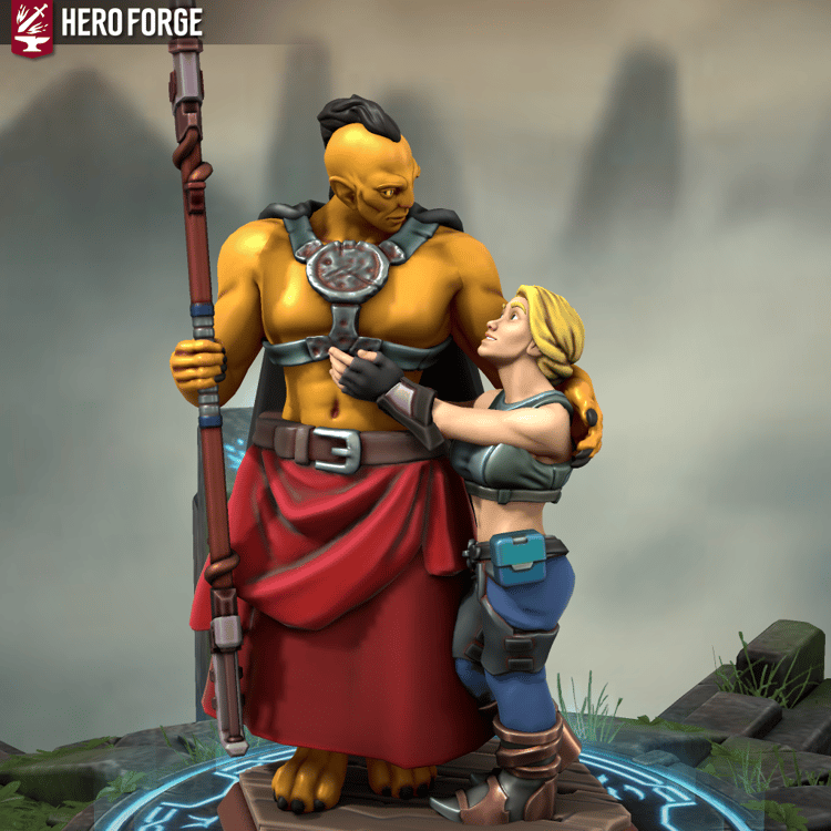 woman and alien hugging