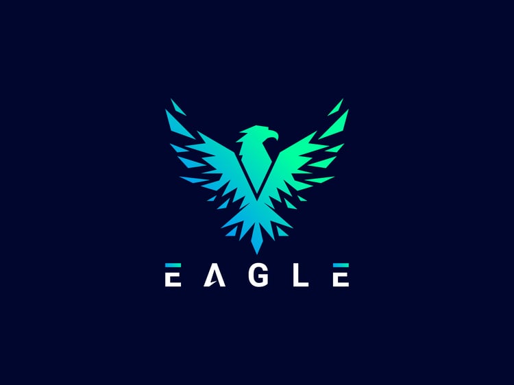 Hand-illustrated eagle logo with a fierce and majestic design, ideal for branding, merchandise, and business identity.