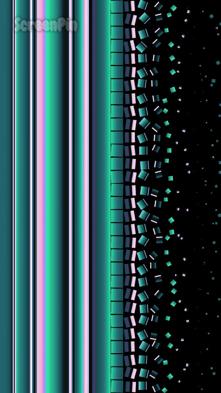An abstract background with cracked turquoise stripes, showcasing a textured and dynamic visual effect.