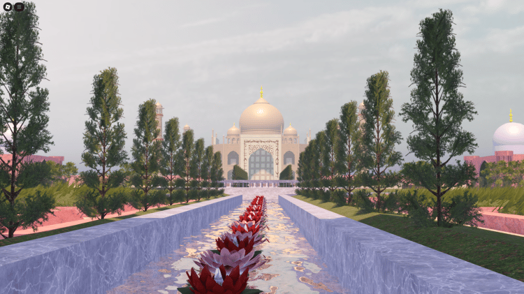 Compact map showcasing the Taj Mahals intricate design.