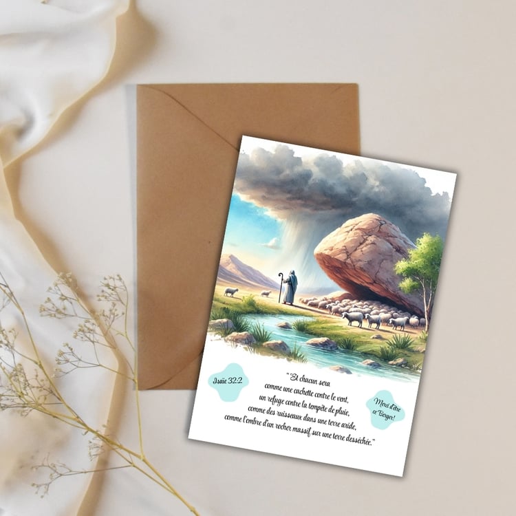 Carte de Remerciement JW pour Bergers / Anciens – Isaïe 32:2 | Cartes JW