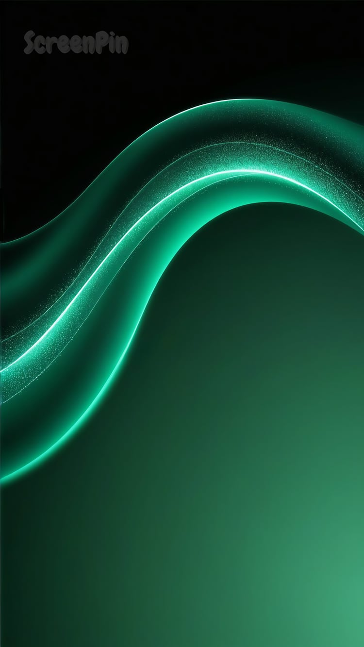A sleek and modern abstract wallpaper featuring a flowing, wave-like curve in deep, rich turquoise tones. The smooth gradients and elegant movement create a sense of depth and sophistication, perfect for digital art and contemporary design.