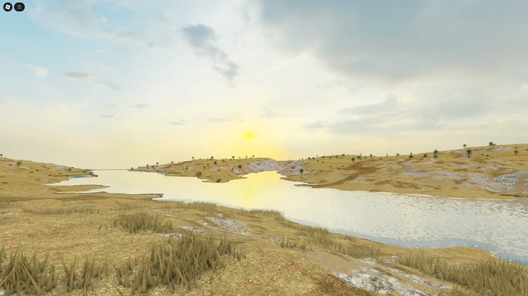 Aerial view of the Valleys of the Nile map showcasing expansive river valleys and surrounding terrains.