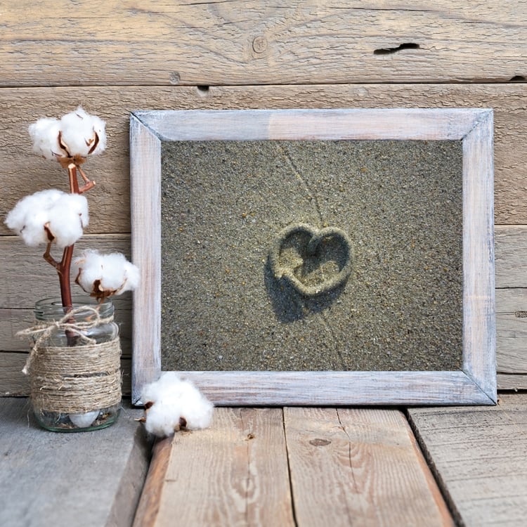 Cadre tableau image photo BRETAGNE Coeur de Sable