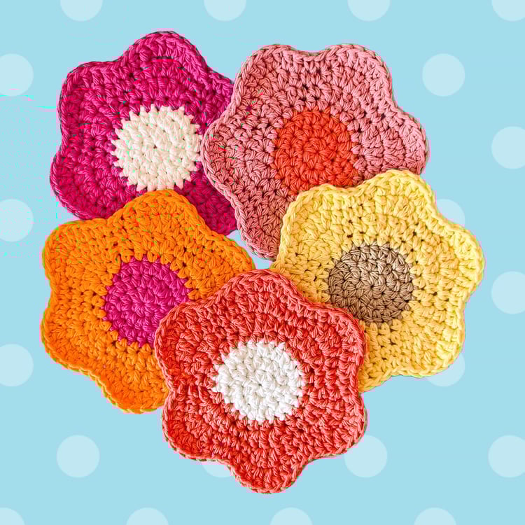 Flower Coaster Crochet Pattern