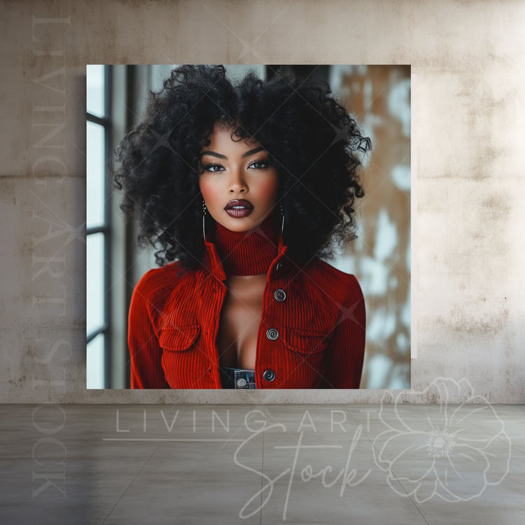 Beautiful Black woman stock photo