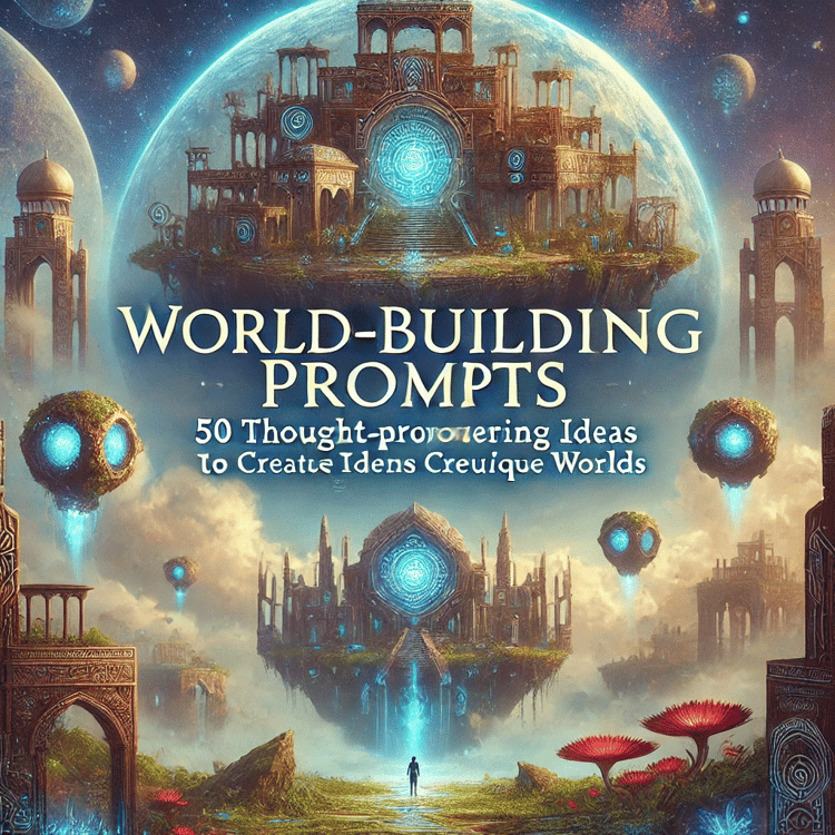 A visually stunning world-building concept featuring a mix of fantasy and sci-fi elements—floating cities, mystical landscapes, and ancient ruins—designed to inspire creativity.