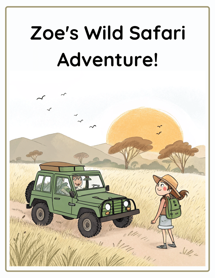 An exciting journey with Zoe through the jungle in this Wild Safari Adventure! A thrilling and educational story for young explorers