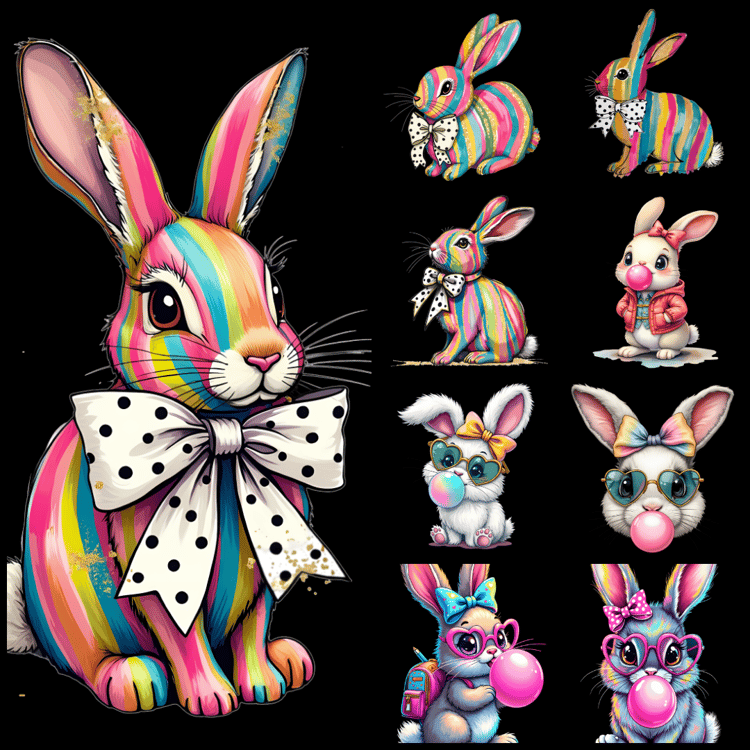 🌼 1850 cute Easter-themed digital designs for crafting & DIY projects. Includes 850 JPGs and 1000 PNGs, with high resolution (5120px, 300 DPI). Instant download with easy instructions! 🐰🌸Easter digital art, cute Easter designs, Easter PNG bundle, Easter J
