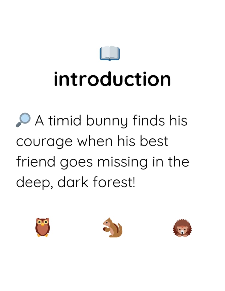 Join Benny the Brave Bunny on a heroic journey to save his lost friend! A heartwarming children’s book about courage and kindness. introduction