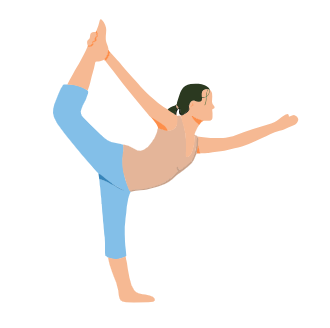 Yoga teacher practicing a pose with grace