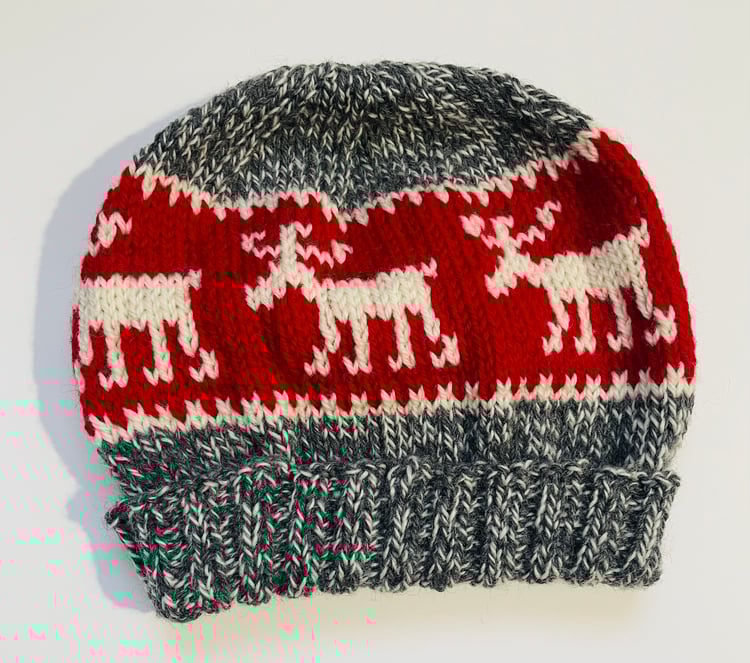 Red Canadian Moose Wool Hat.