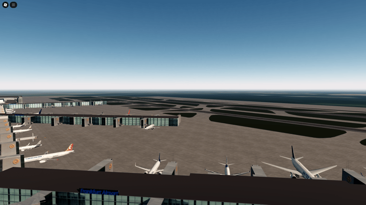 Realistic Frankfurt Airport map for Roblox Studio with detailed terminals, taxiways, and runways.