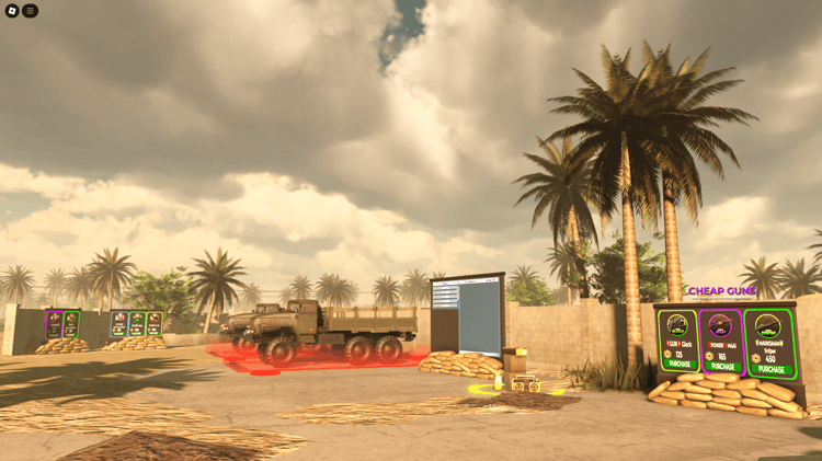 Realistic military combat map with detailed terrain and immersive lighting.